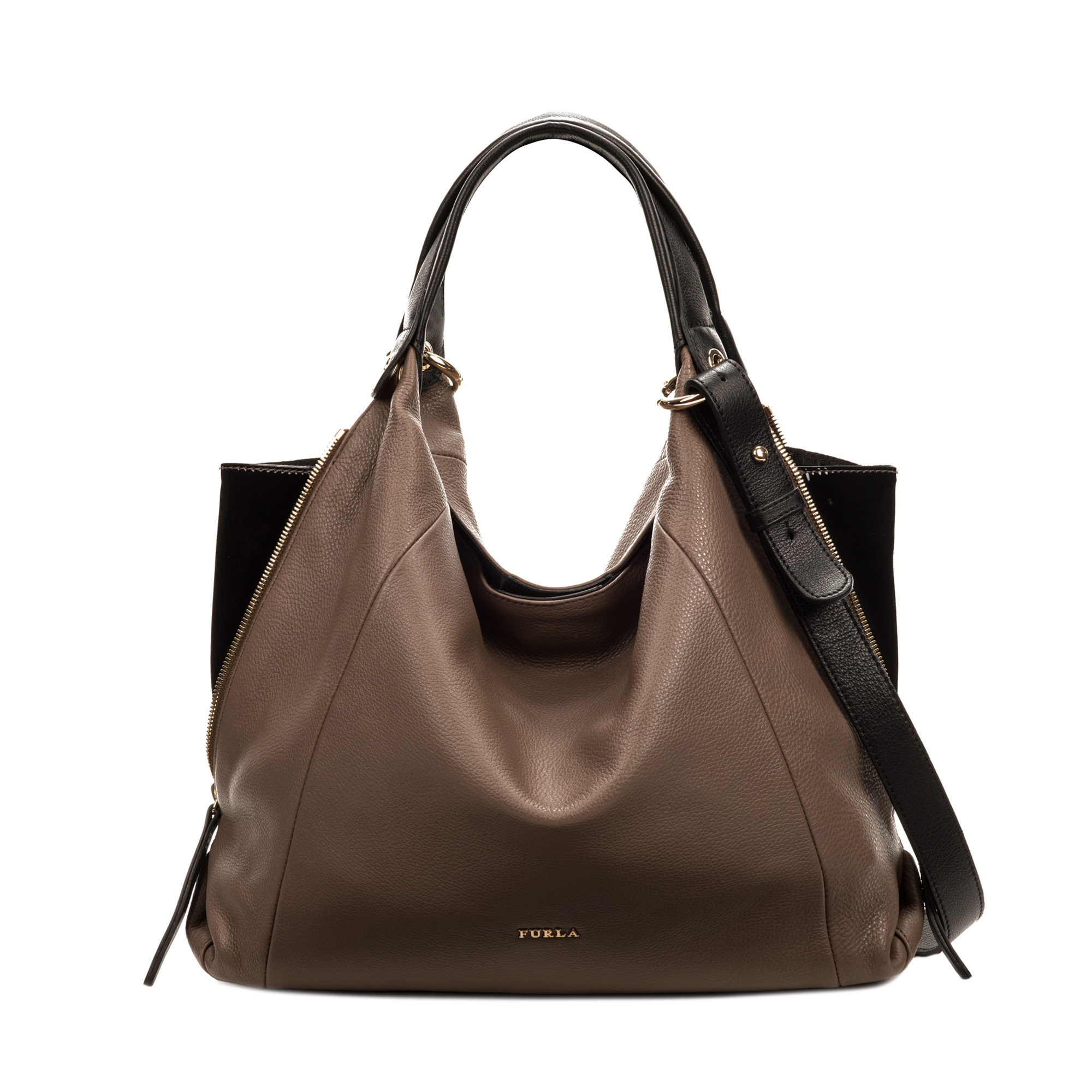 Furla Elisabeth Leather Hobo In Brown Lyst