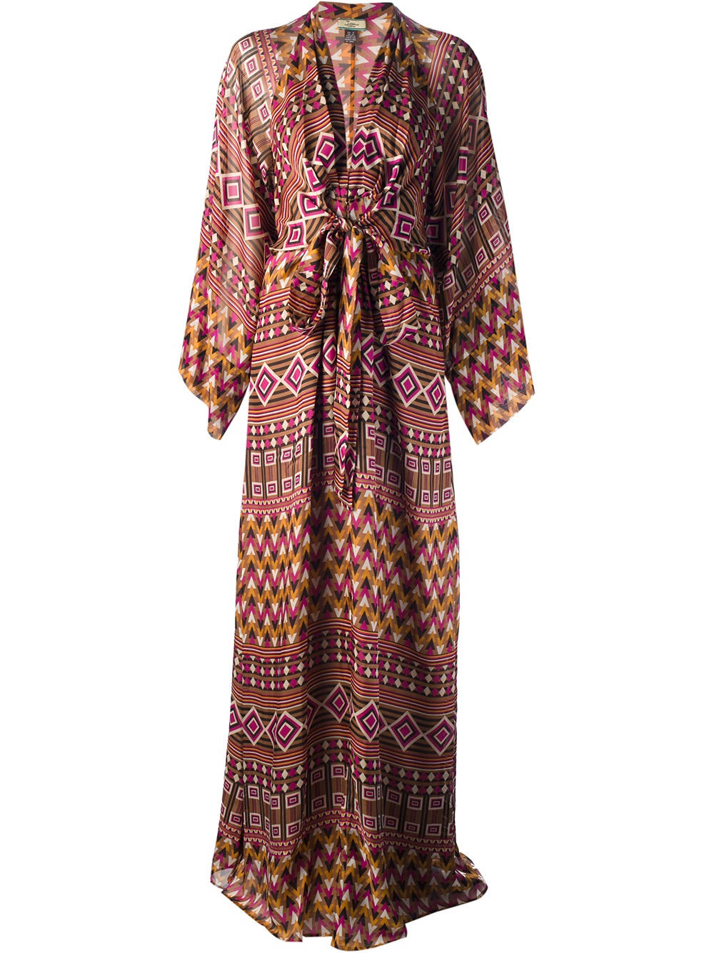 Issa Patterned Maxi Dress in Brown Lyst