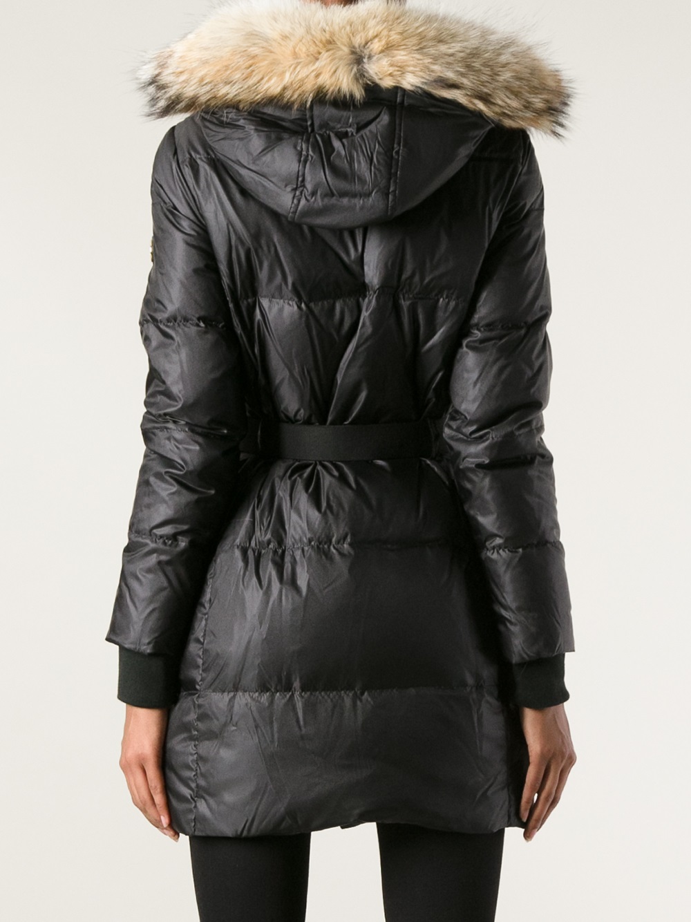 MICHAEL Michael Kors Belted Padded Coat in Black Lyst