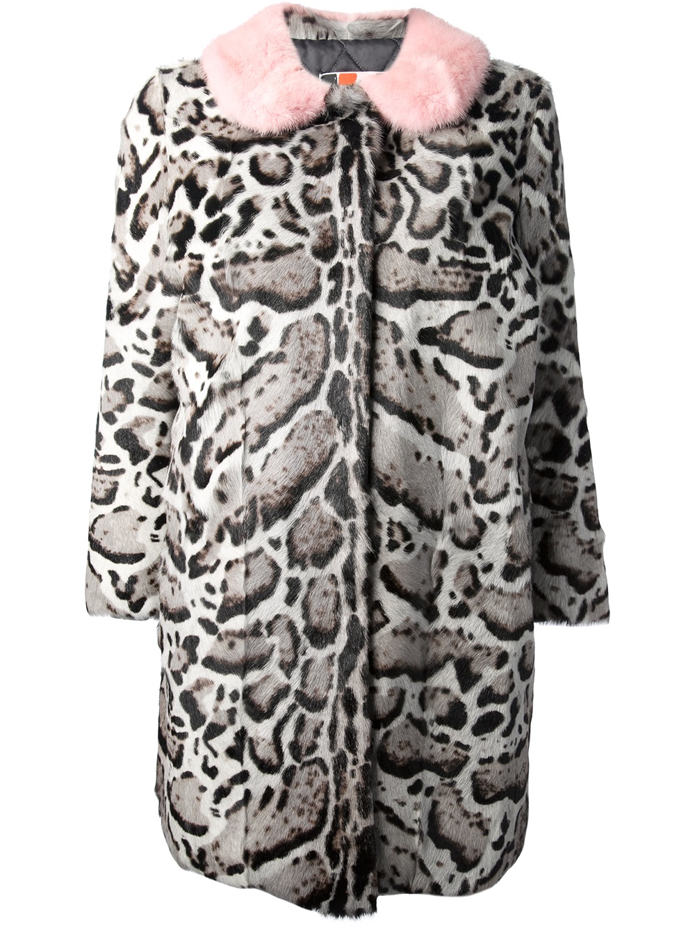 MSGM Leopard Print Fur Coat - Lyst