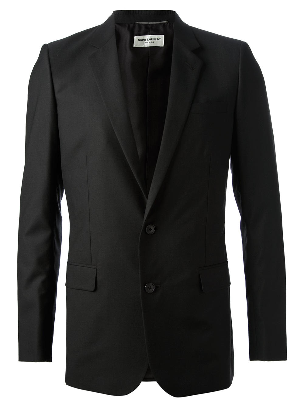 Lyst - Saint Laurent Button Up Jacket in Black for Men