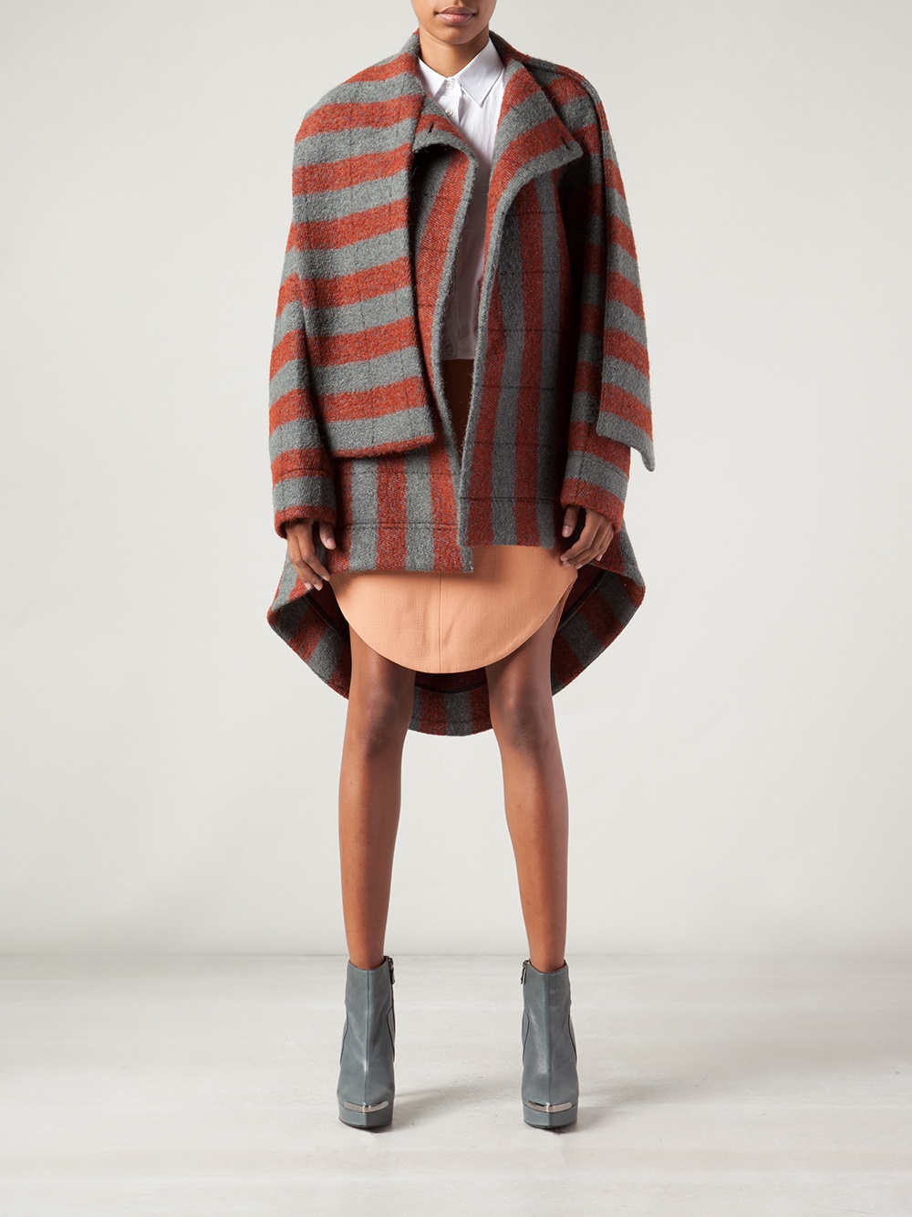 Lyst - Vivienne Westwood Red Label Striped Bouclã Coat