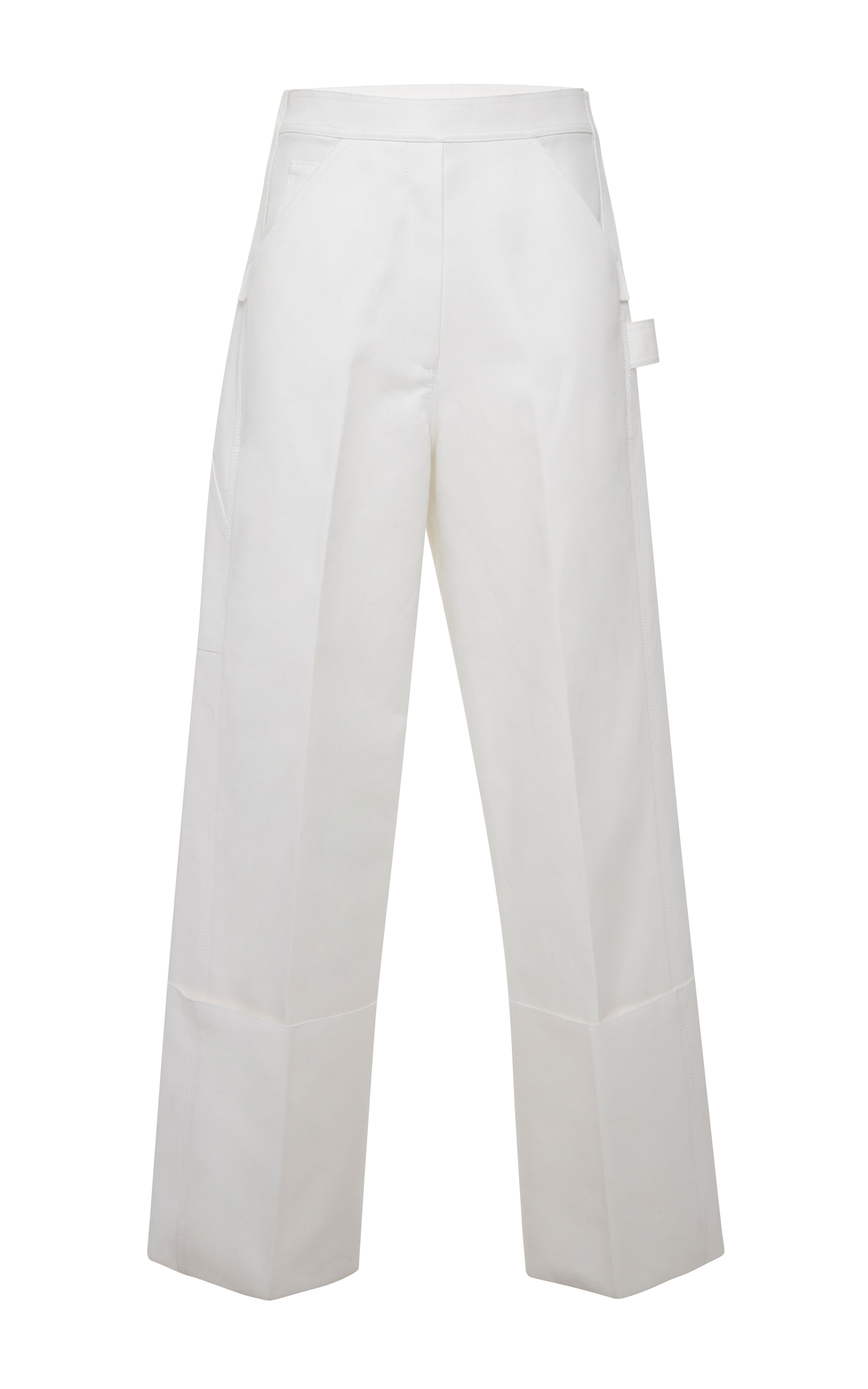 Lyst - Calvin Klein White Double Faced Cotton Twill White Cuff Painters Pant in White