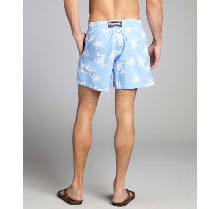 Download Lyst - Vilebrequin Bleu Ciel Turtle Printed Matte Nylon ...