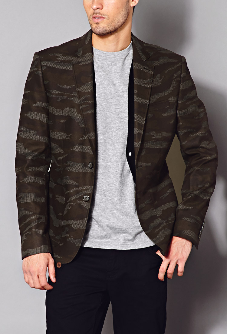 camo blazer men
