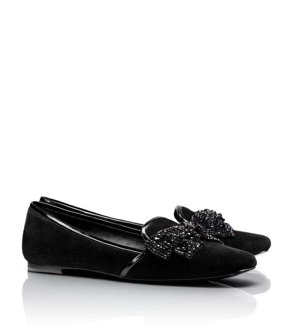 Tory Burch Carissa Smoking Slipper in Black - Lyst