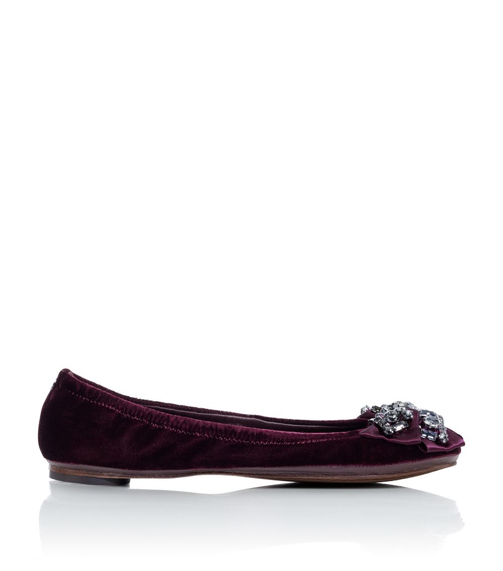 tory burch purple ballet flats