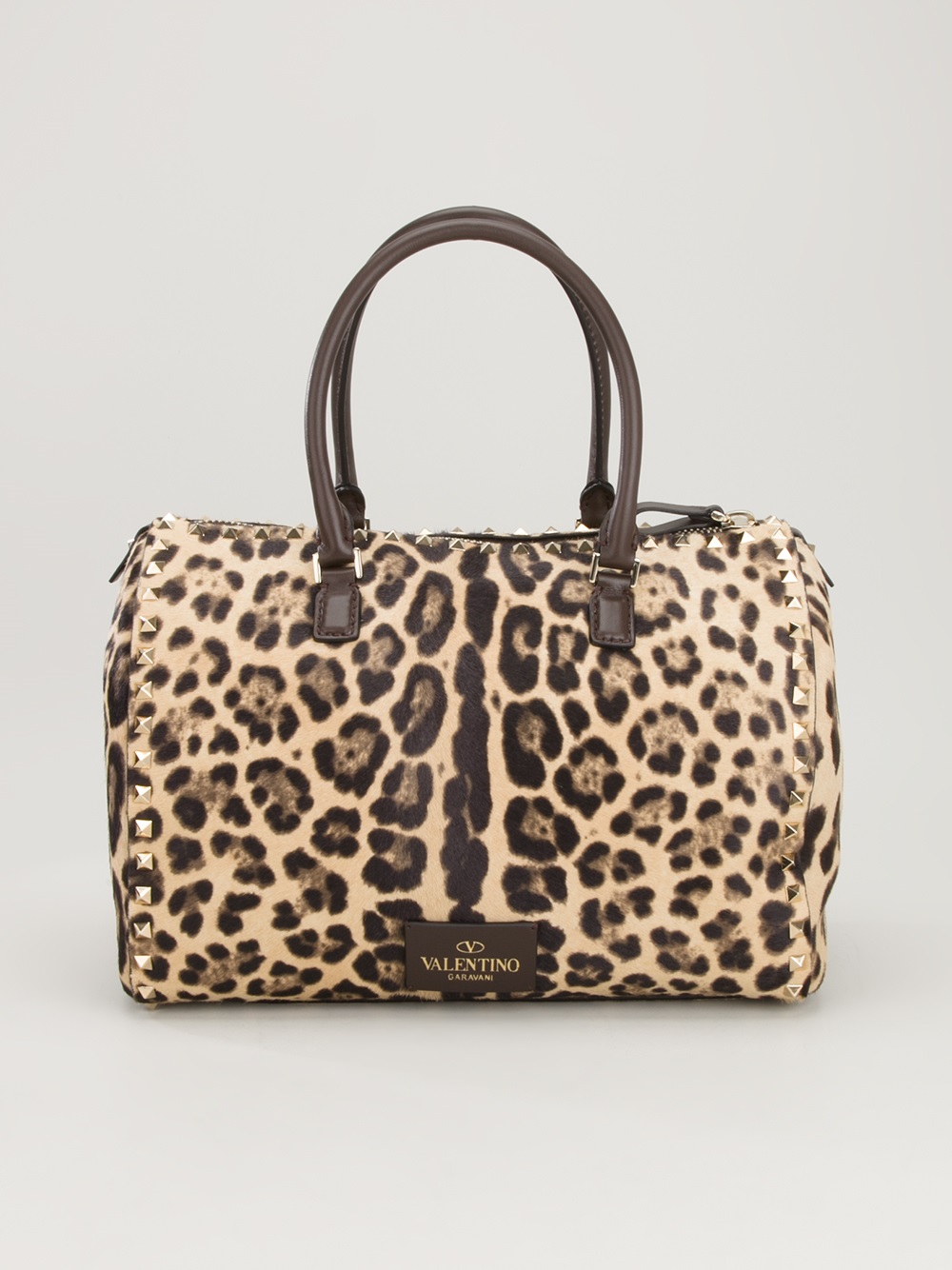 Valentino Leopard Print Duffle Bag in Natural - Lyst
