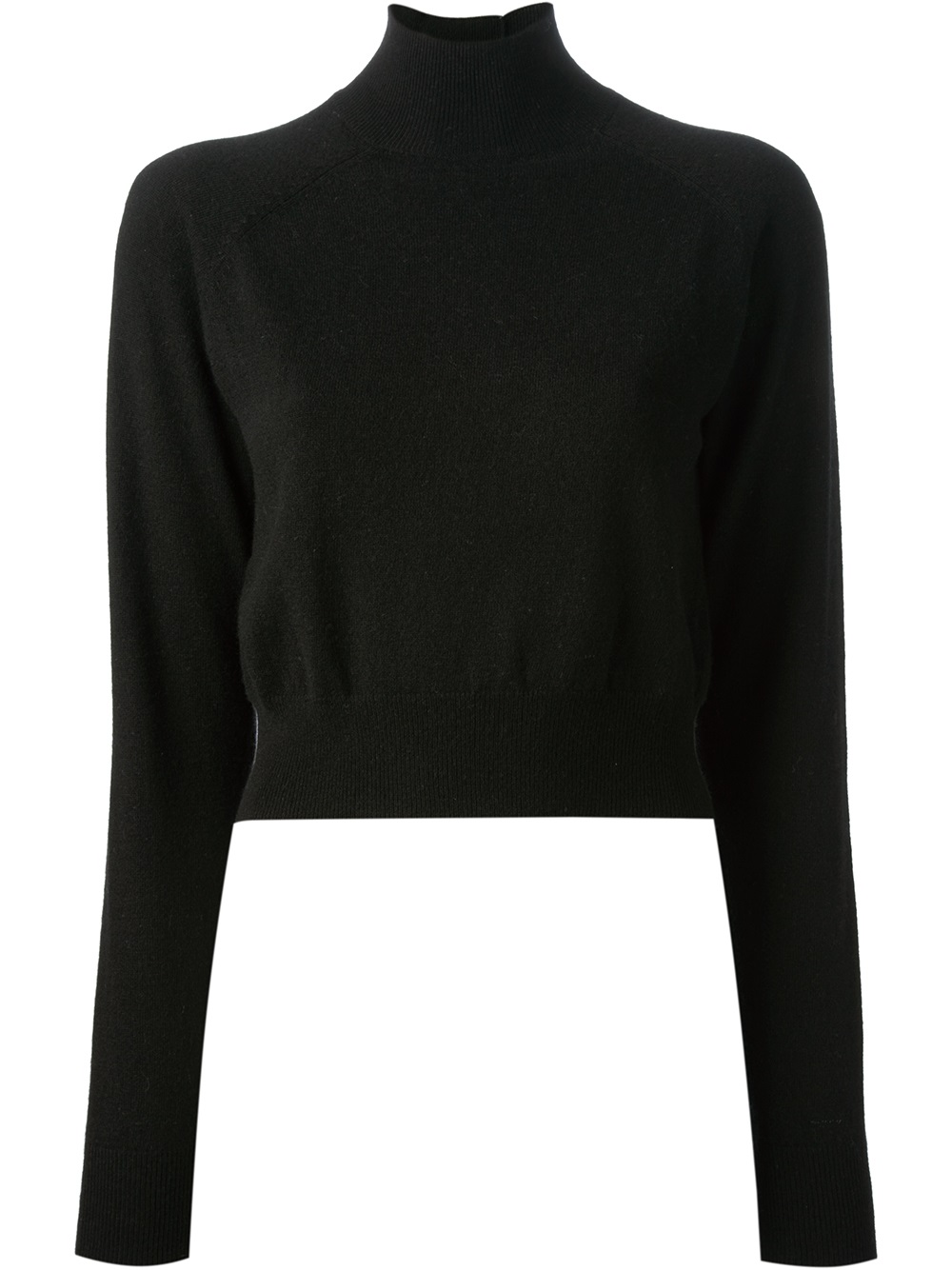 Alexander wang Roll Neck Sweater in Black | Lyst