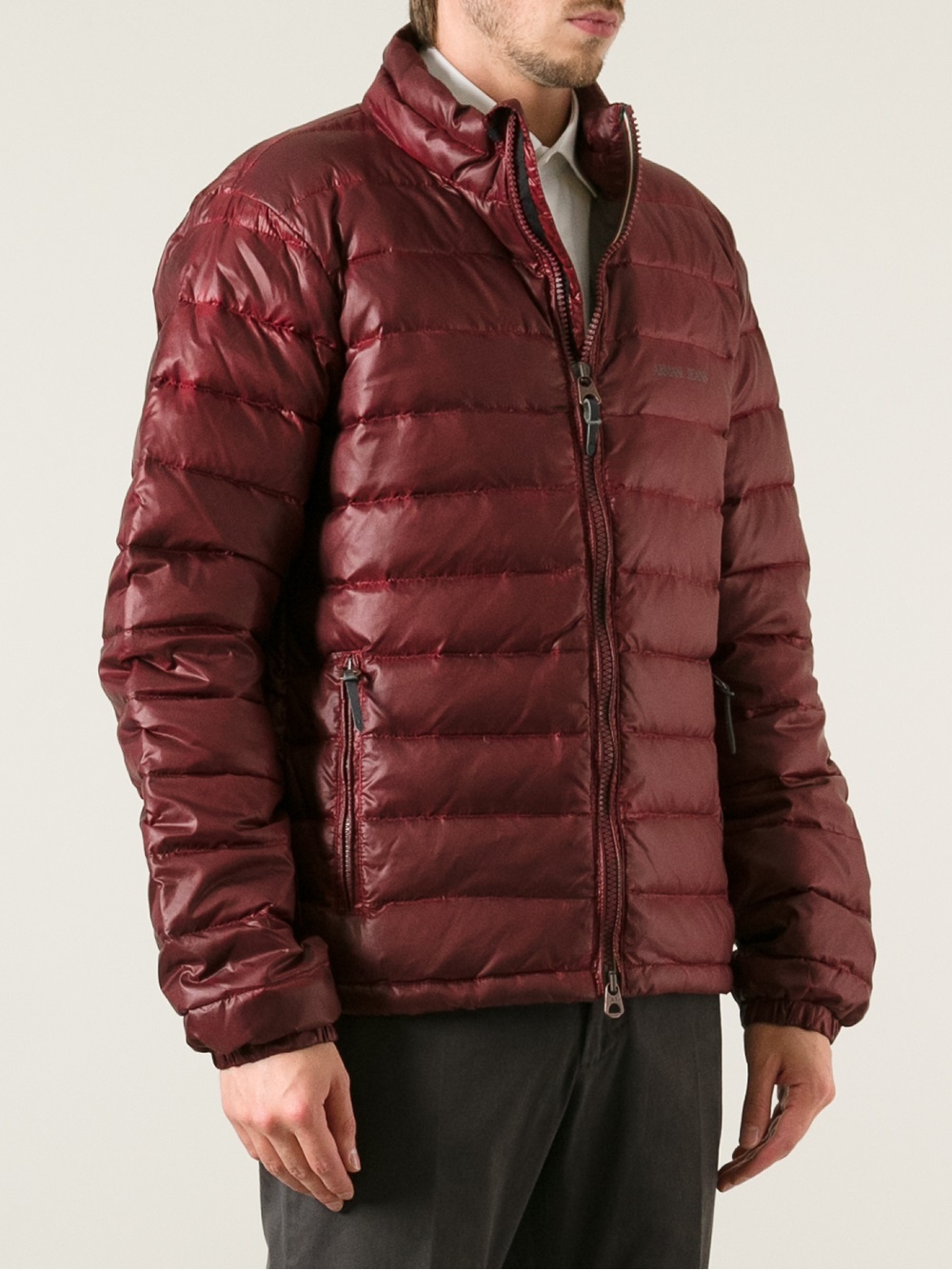 Lyst - Armani jeans Puffa Jacket in Red for Men