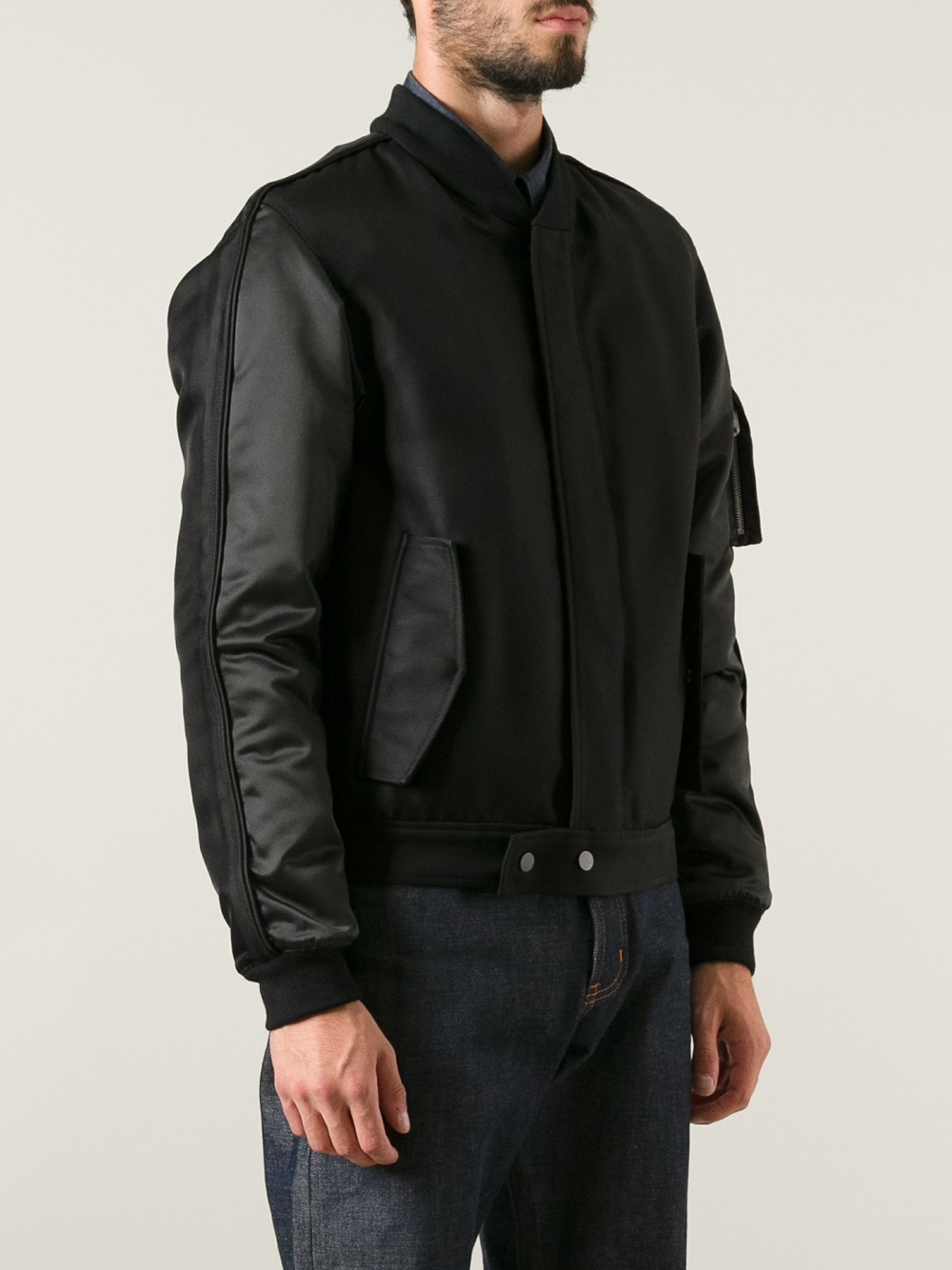 Balenciaga Two Tone Jacket in Black for Men - Lyst
