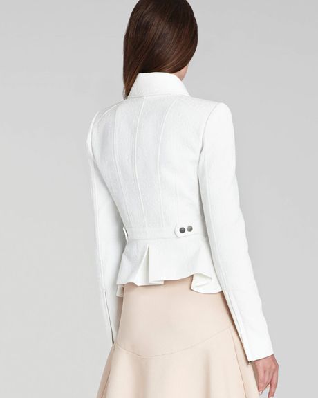 Bcbgmaxazria Jacket Boe Moto in White (Gardenia) | Lyst