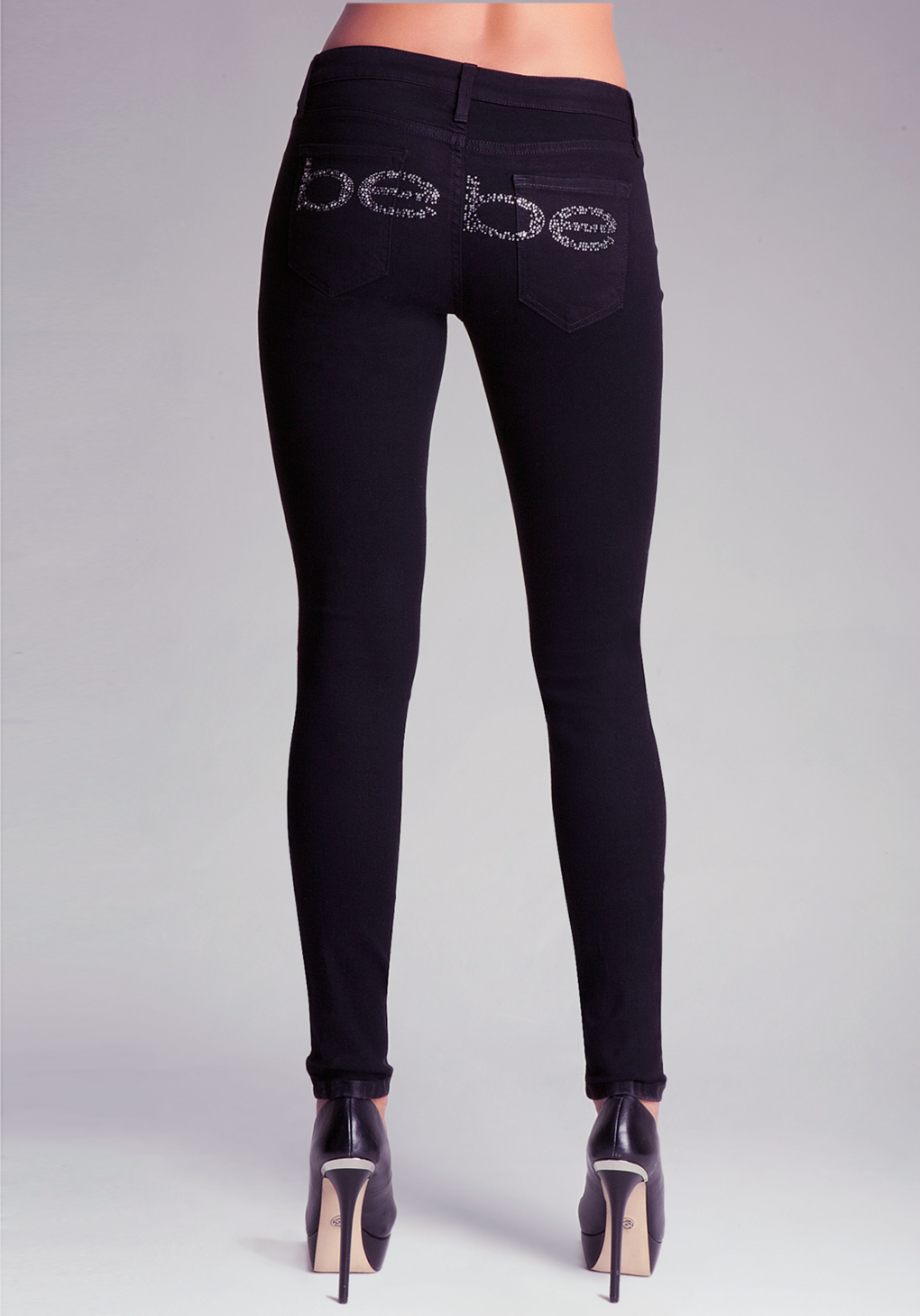 Bebe Logo Icon Skinny Jeans in Black - Lyst