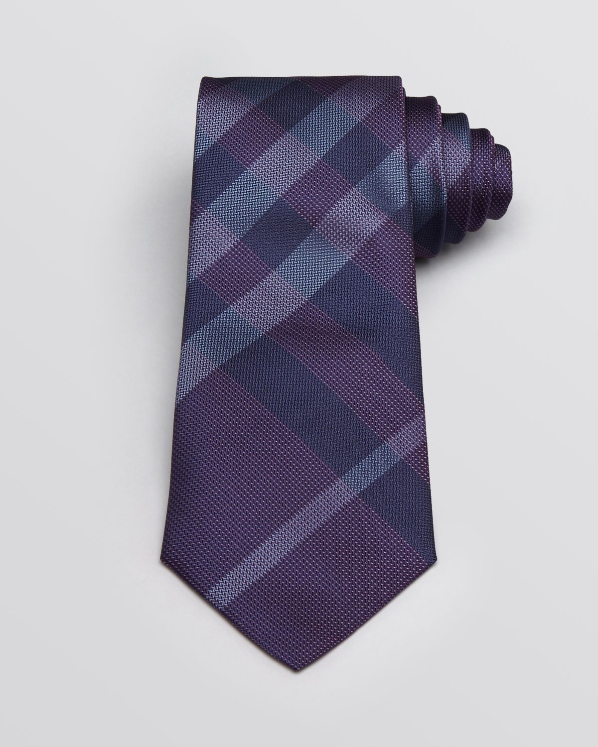 Burberry London Regent Check Classic Tie in Purple for Men - Lyst