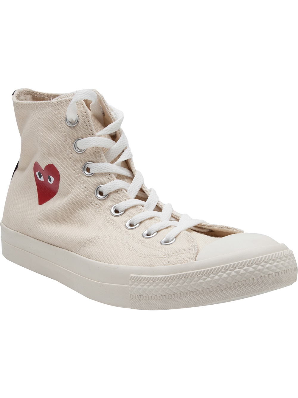 Play Comme des Garçons High Top Sneaker in White (Natural Play Comme des Garçons High Top Sneaker in White (Natural