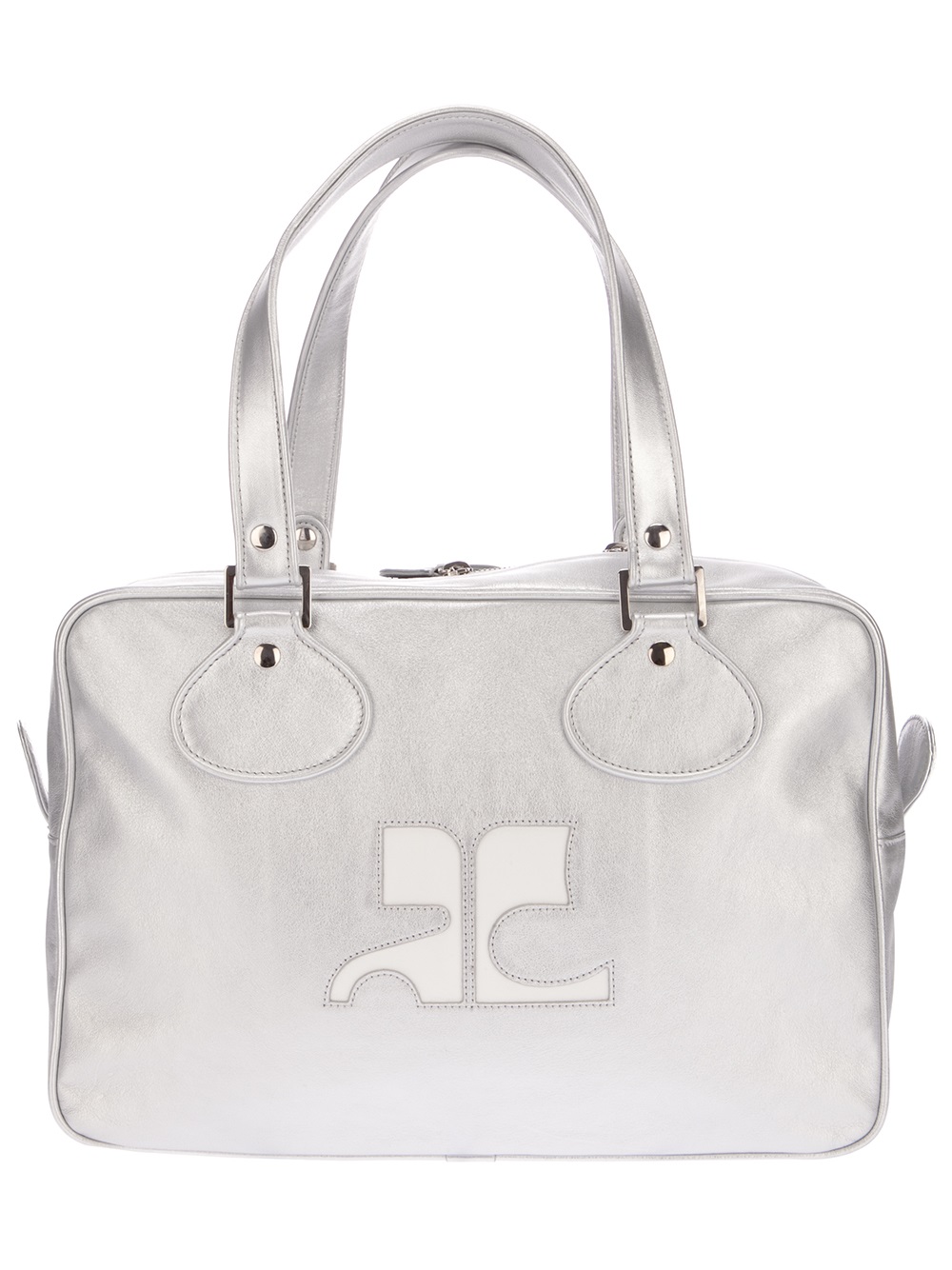 Courreges Medium Tote Bag in Metallic (White) - Lyst