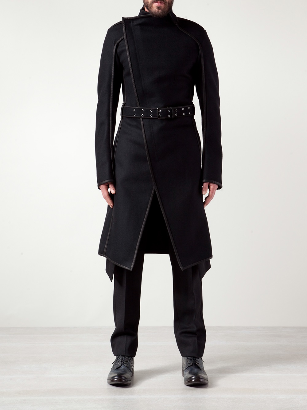 high collar trench coat mens