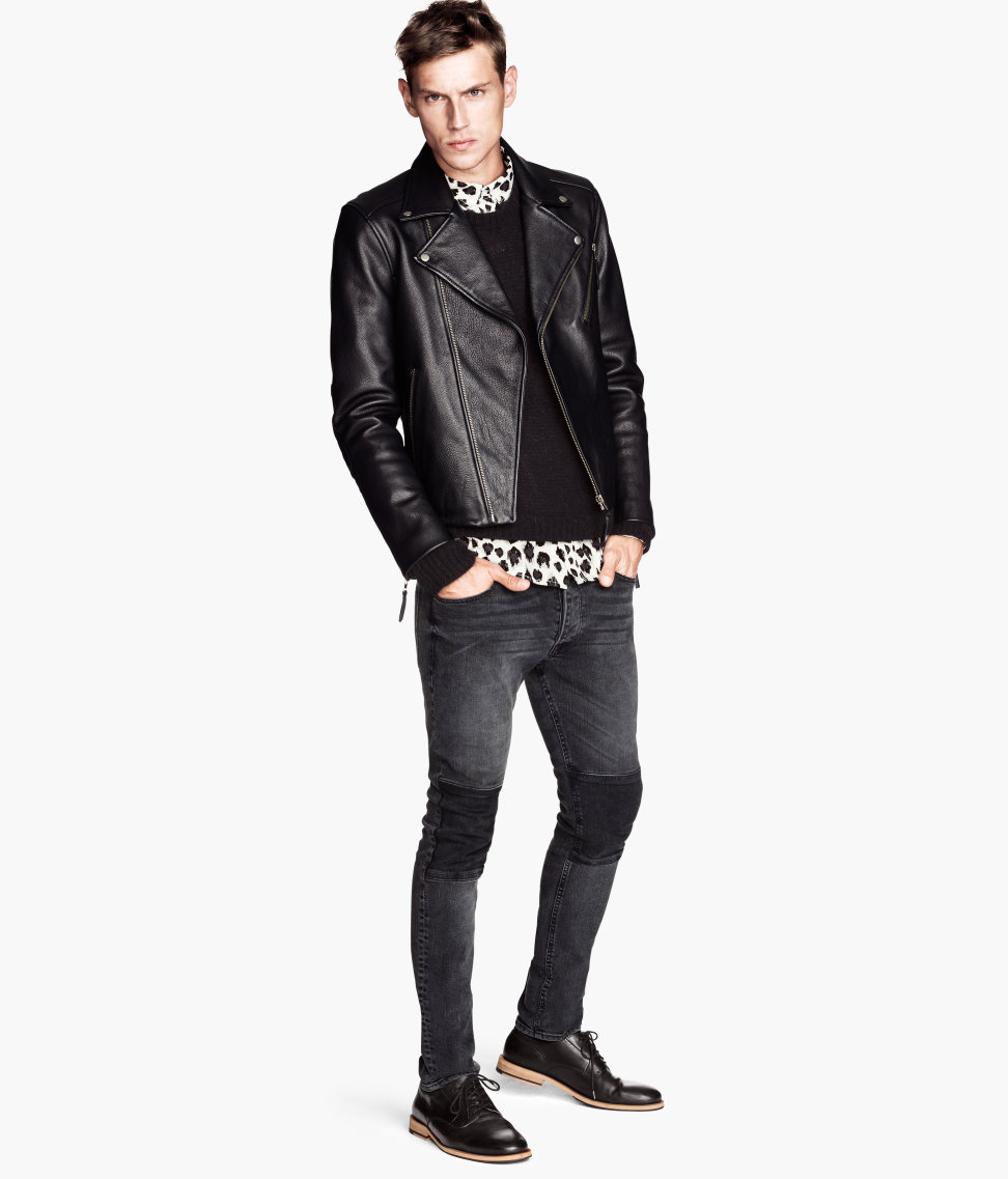 H&M Jeans Slim Fit in Black (Gray) for Men - Lyst