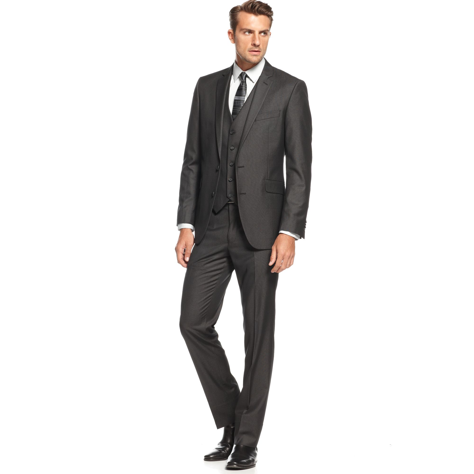 kenneth cole reaction black suit