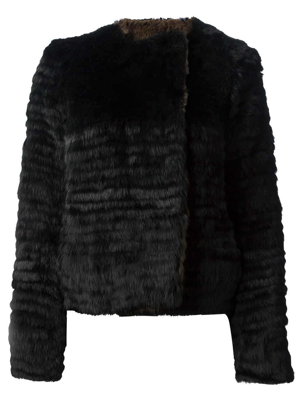 Meteo by yves salomon Reversible Fur Jacket in Black | Lyst