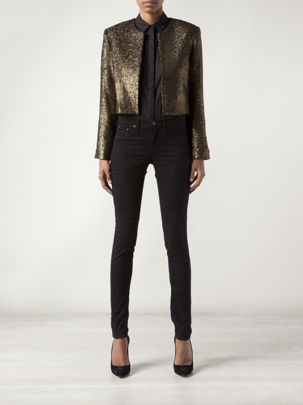 cropped evening jacket