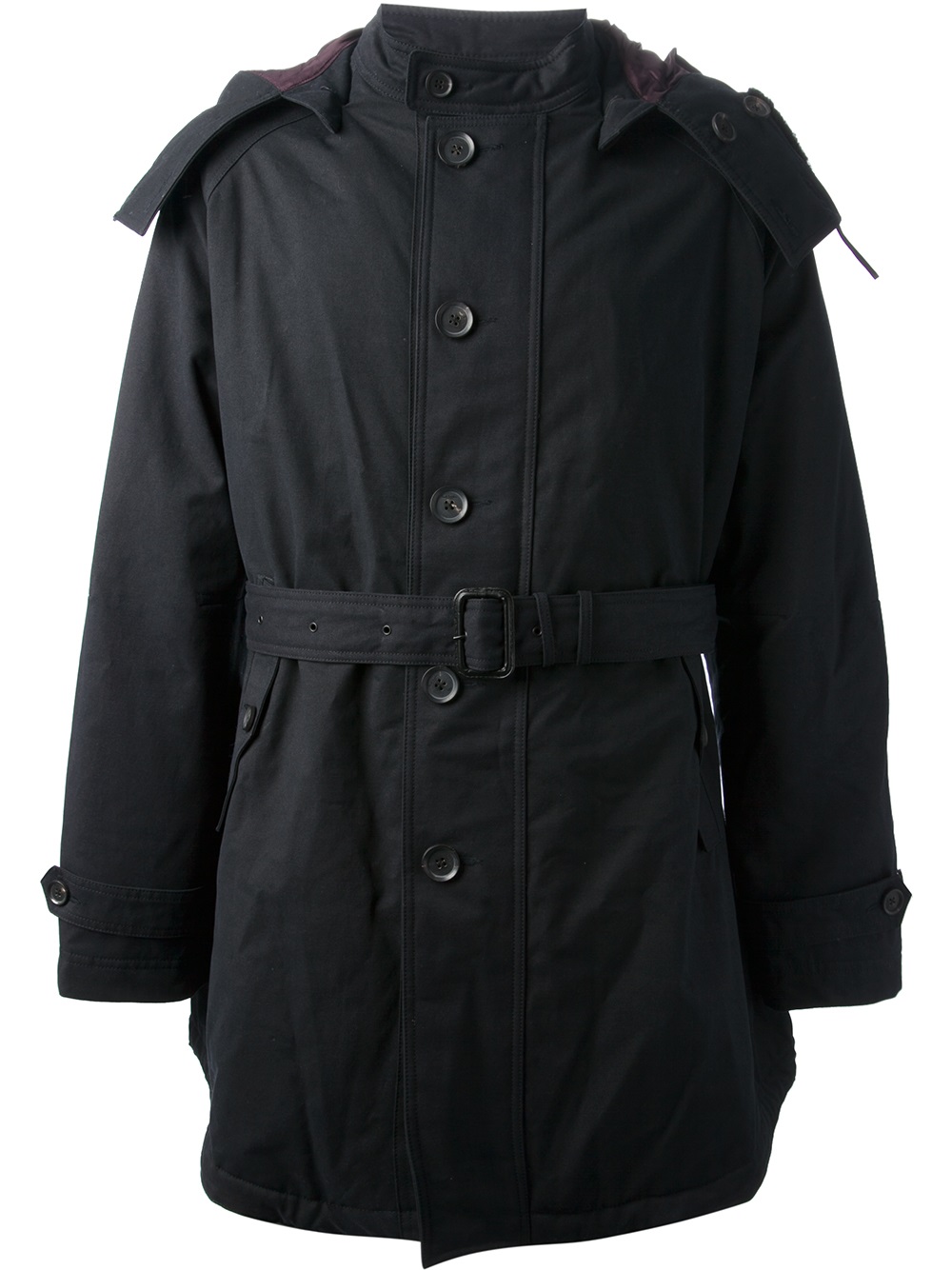 Paul Smith Hooded Trench Coat in Blue for Men Lyst