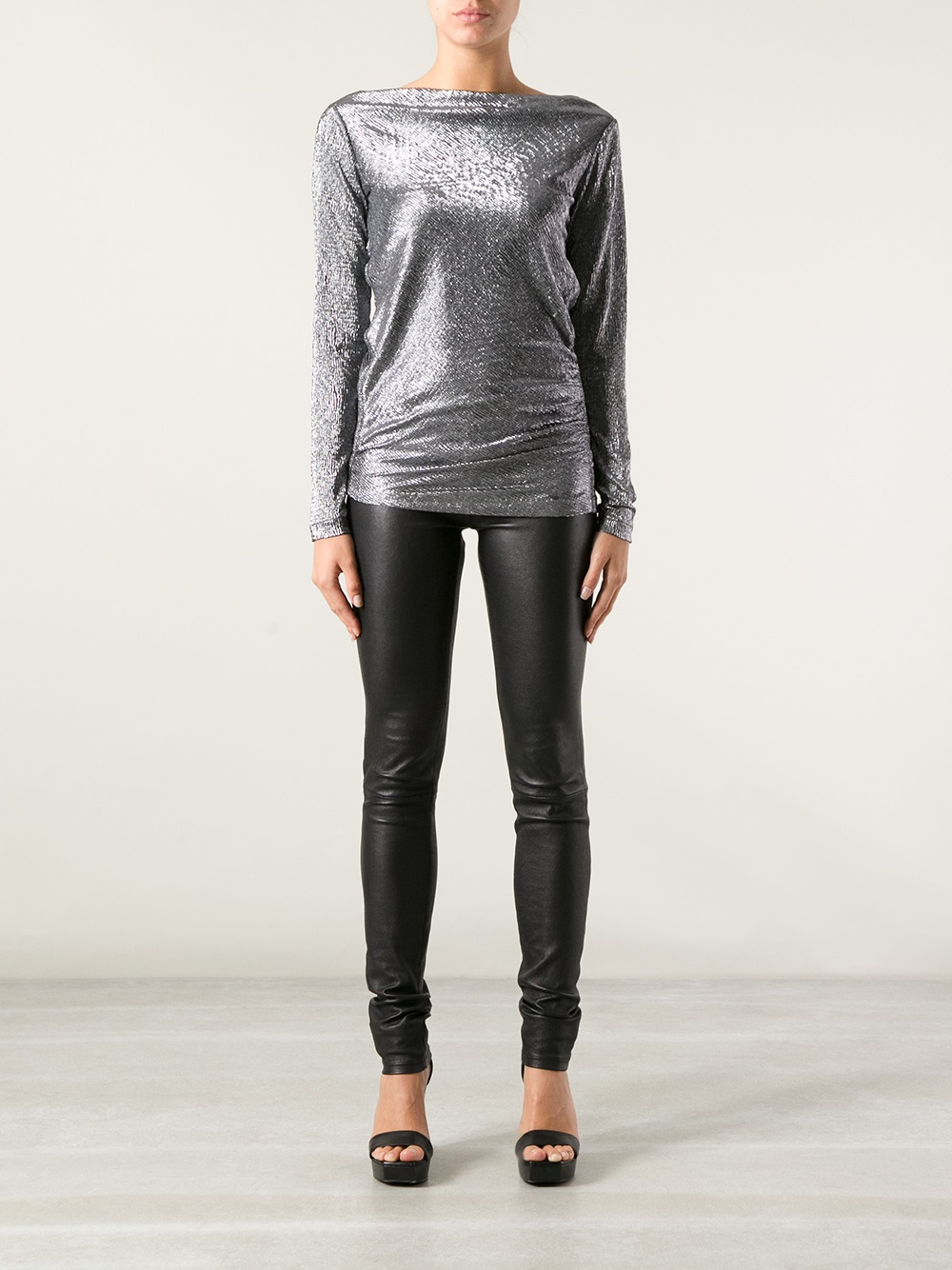 Metallic top long sleeve Clearance