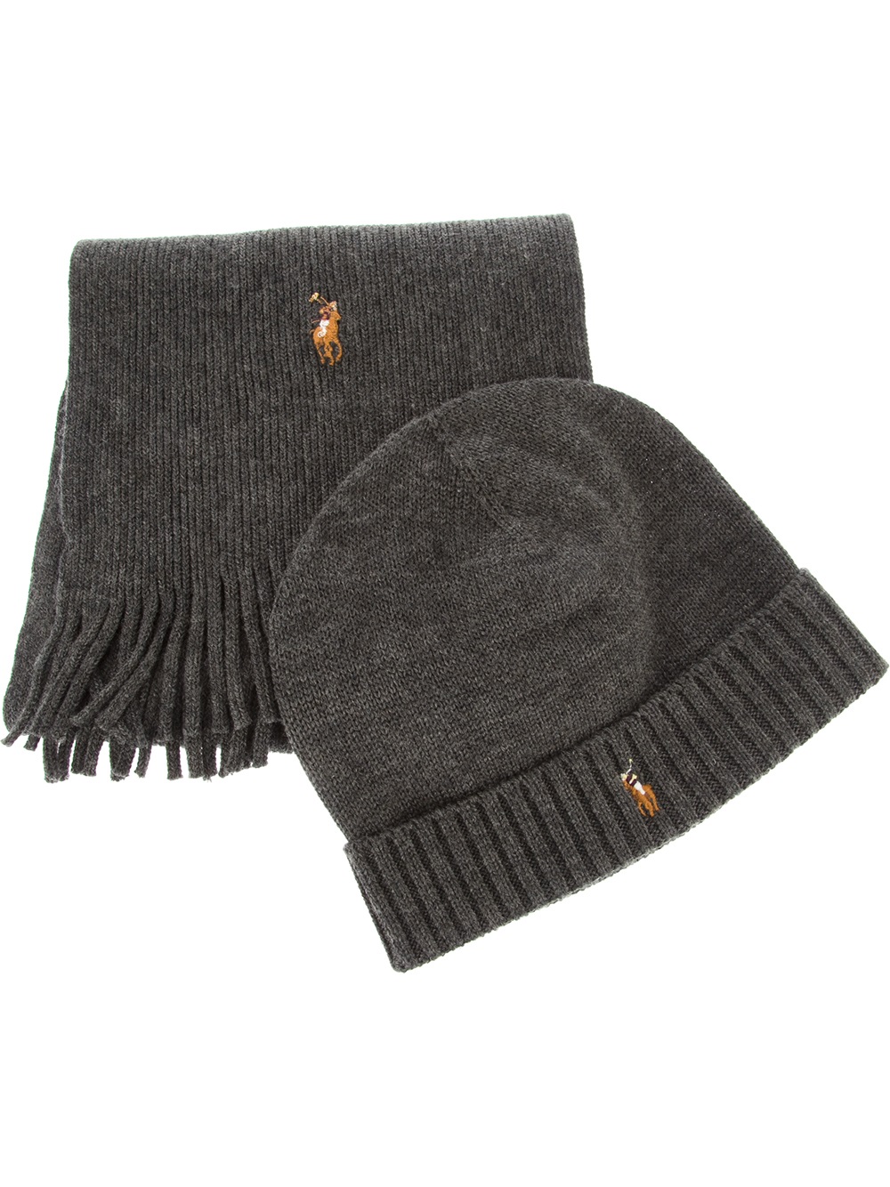 mens polo hat and scarf set
