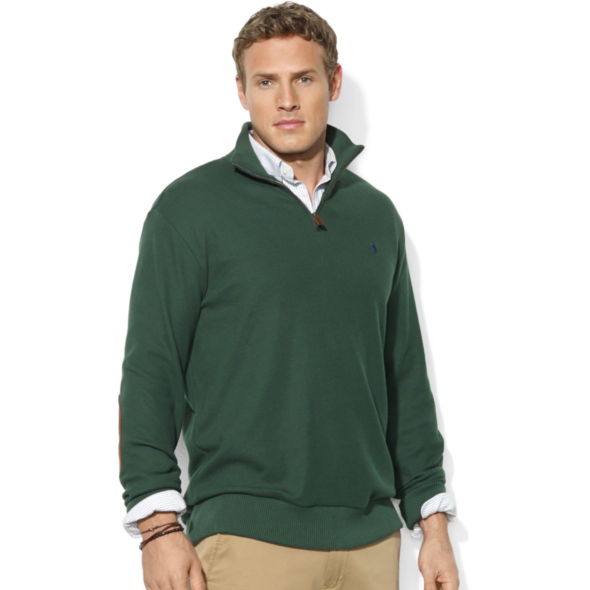 ralph lauren green half zip