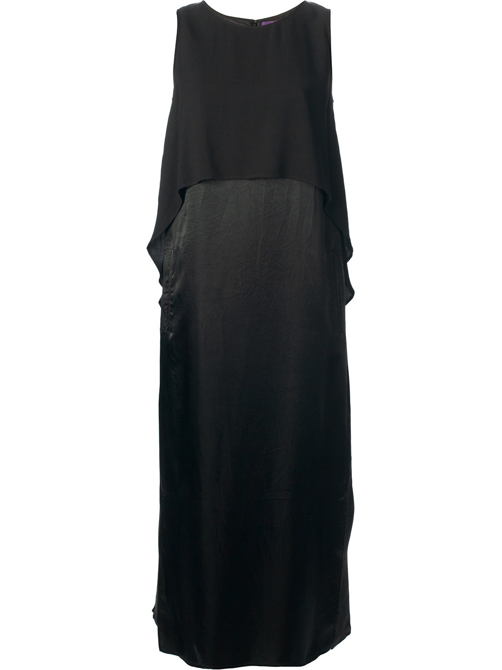 Lyst - Y'S Yohji Yamamoto Layered Long Length Shift Dress in Black
