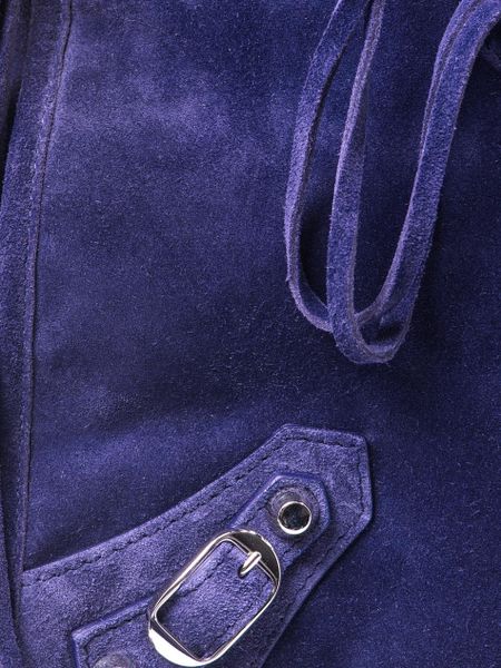 Balenciaga Classic Suede City Bag in Blue (indigo) | Lyst