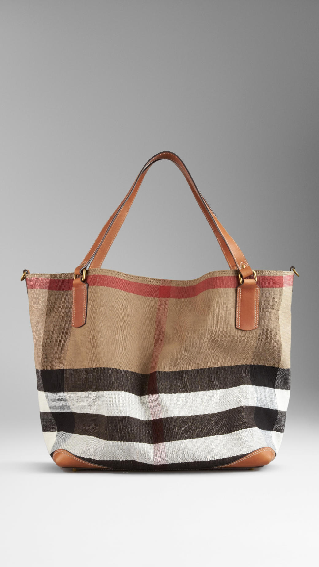 Burberry Brit Large Brit Check Tote Bag in Brown - Lyst