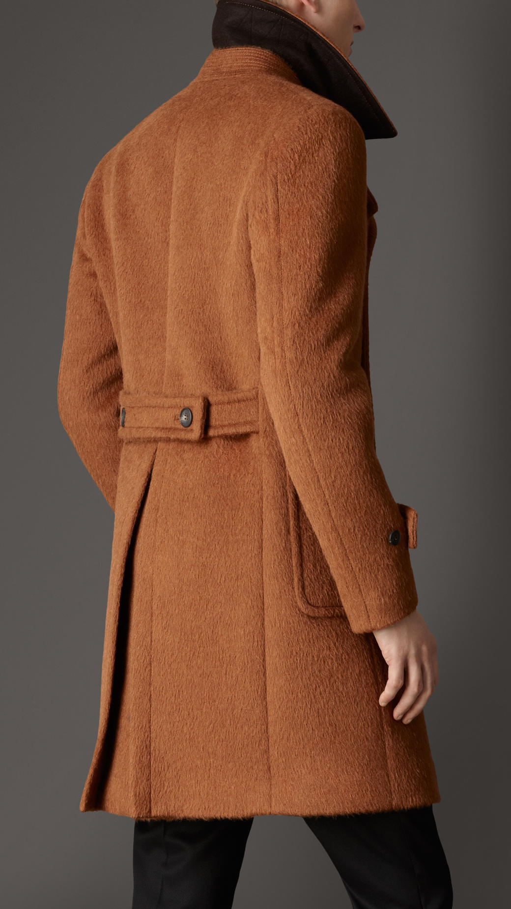 Burberry Doublebreasted Virgin Wool Alpaca Coat in Dark Camel (Brown ...