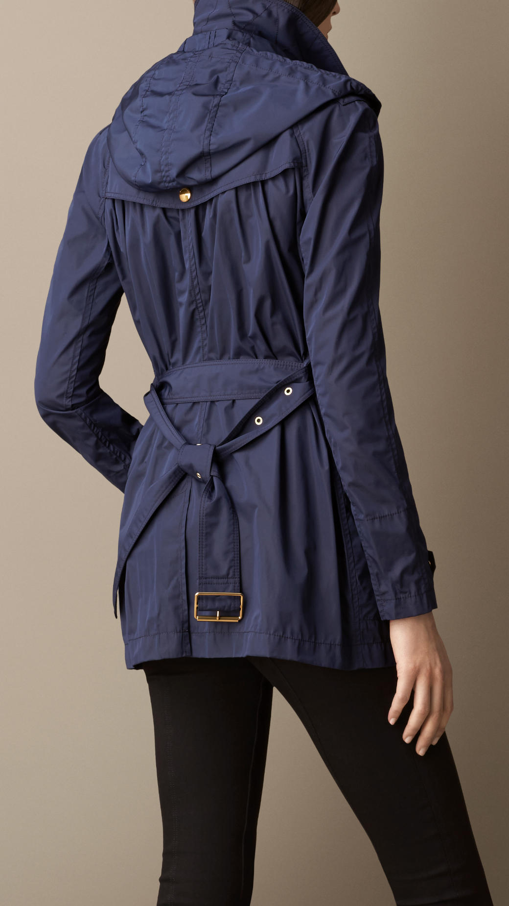 burberry belted parka