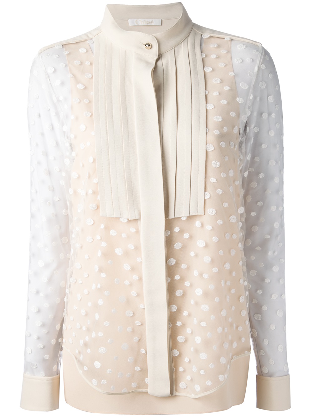 See by Chlo\u00e9 Transparent Blouse nude casual look Fashion Blouses Transparent Blouses See by Chloé 