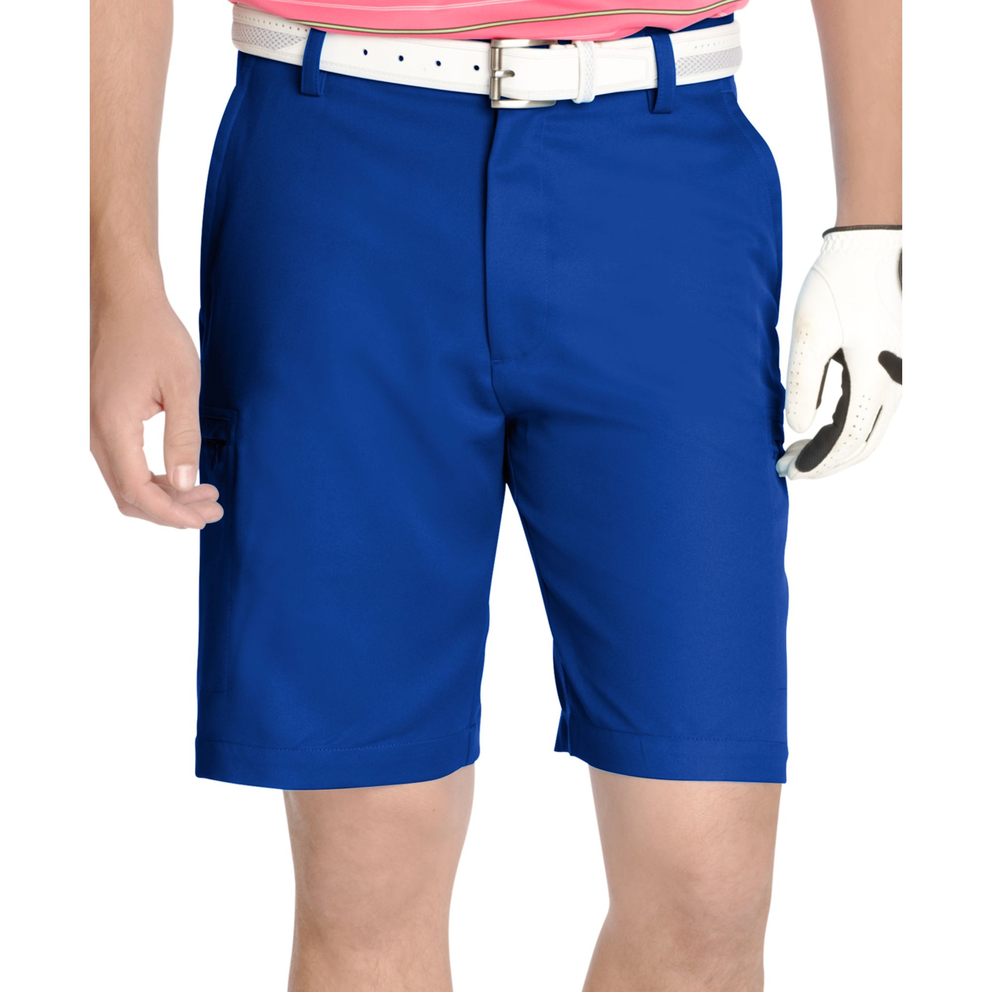Izod Xfg Flat Front Cargo Golf Shorts in Blue for Men | Lyst
