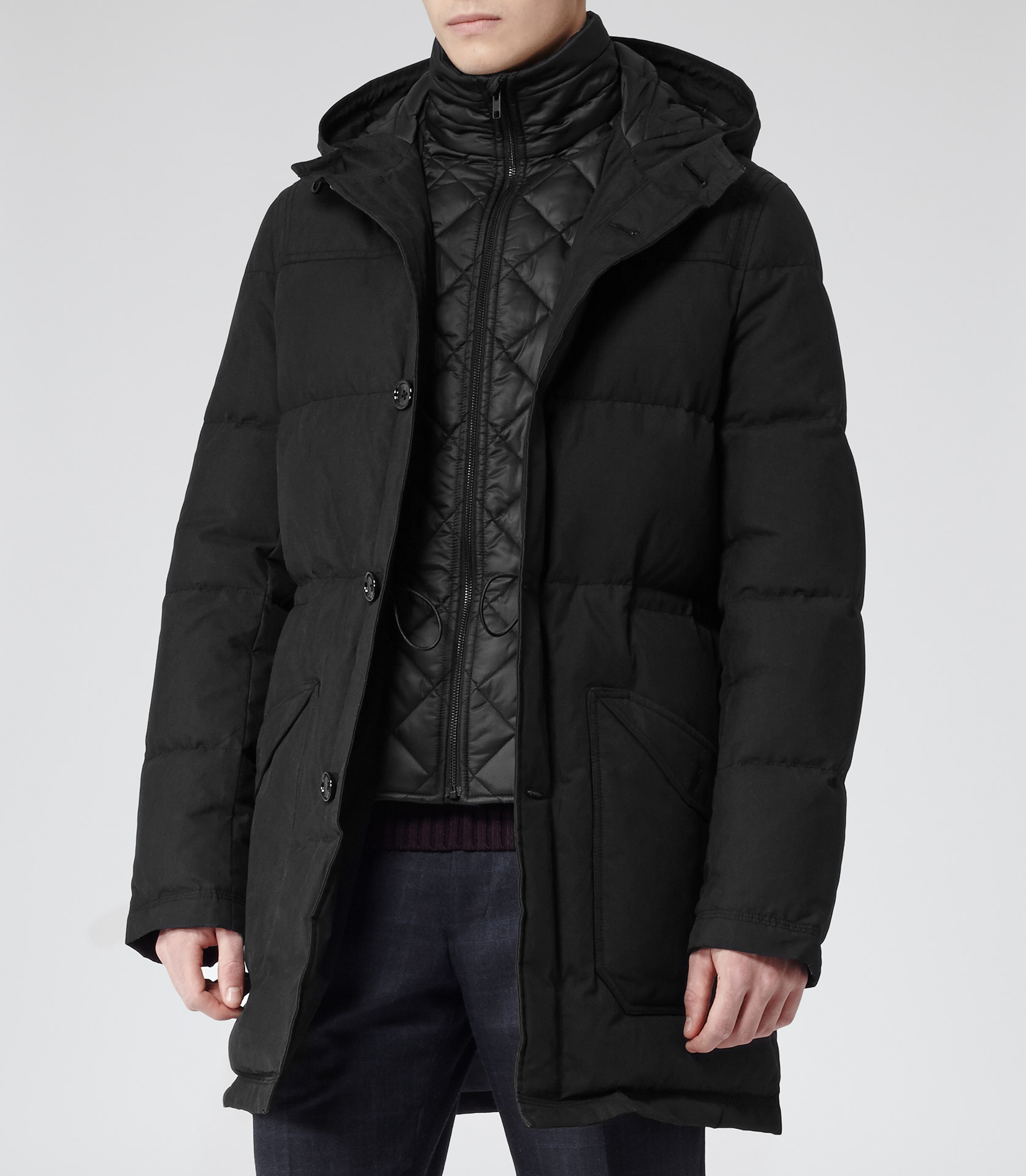 Reiss Bauhaus Down Jacket in Black for Men - Lyst