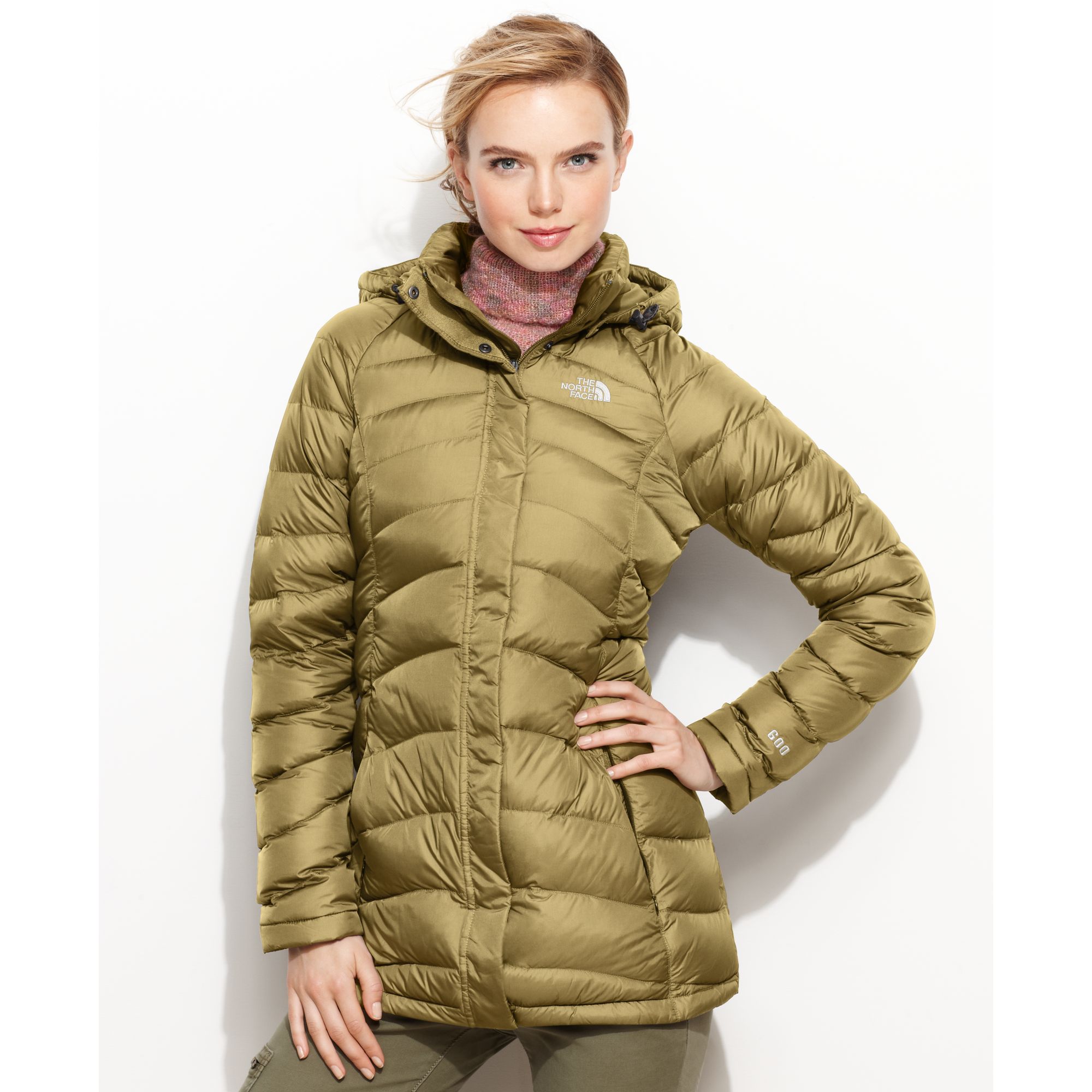 Lyst - The North Face Transit Hooded Down Puffer in Green