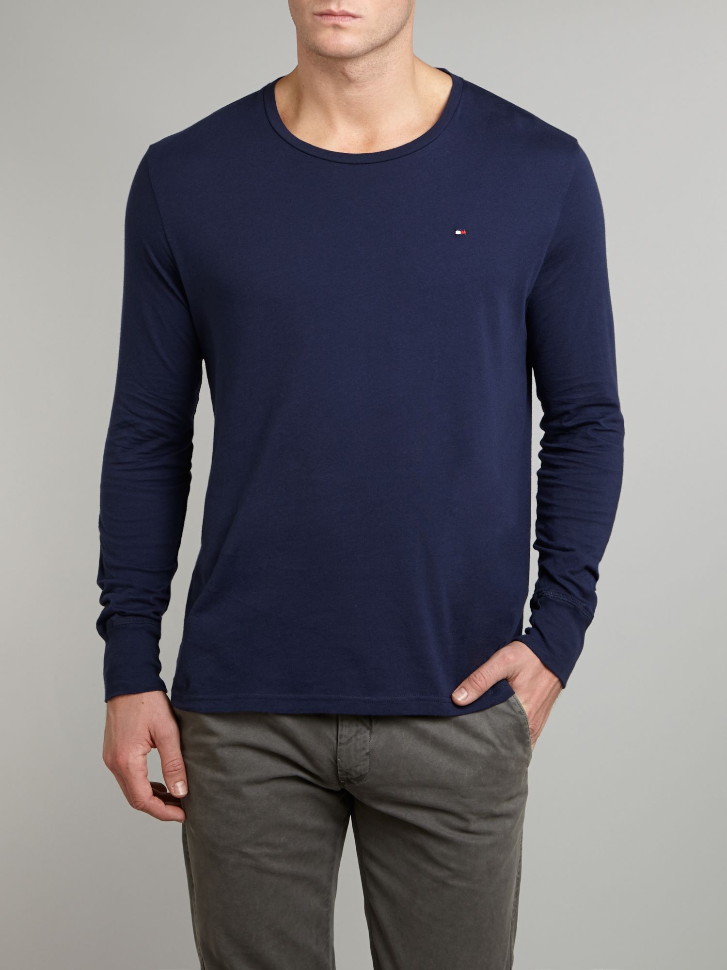 Tommy hilfiger Long Sleeved T Shirt in Blue for Men (Navy) | Lyst