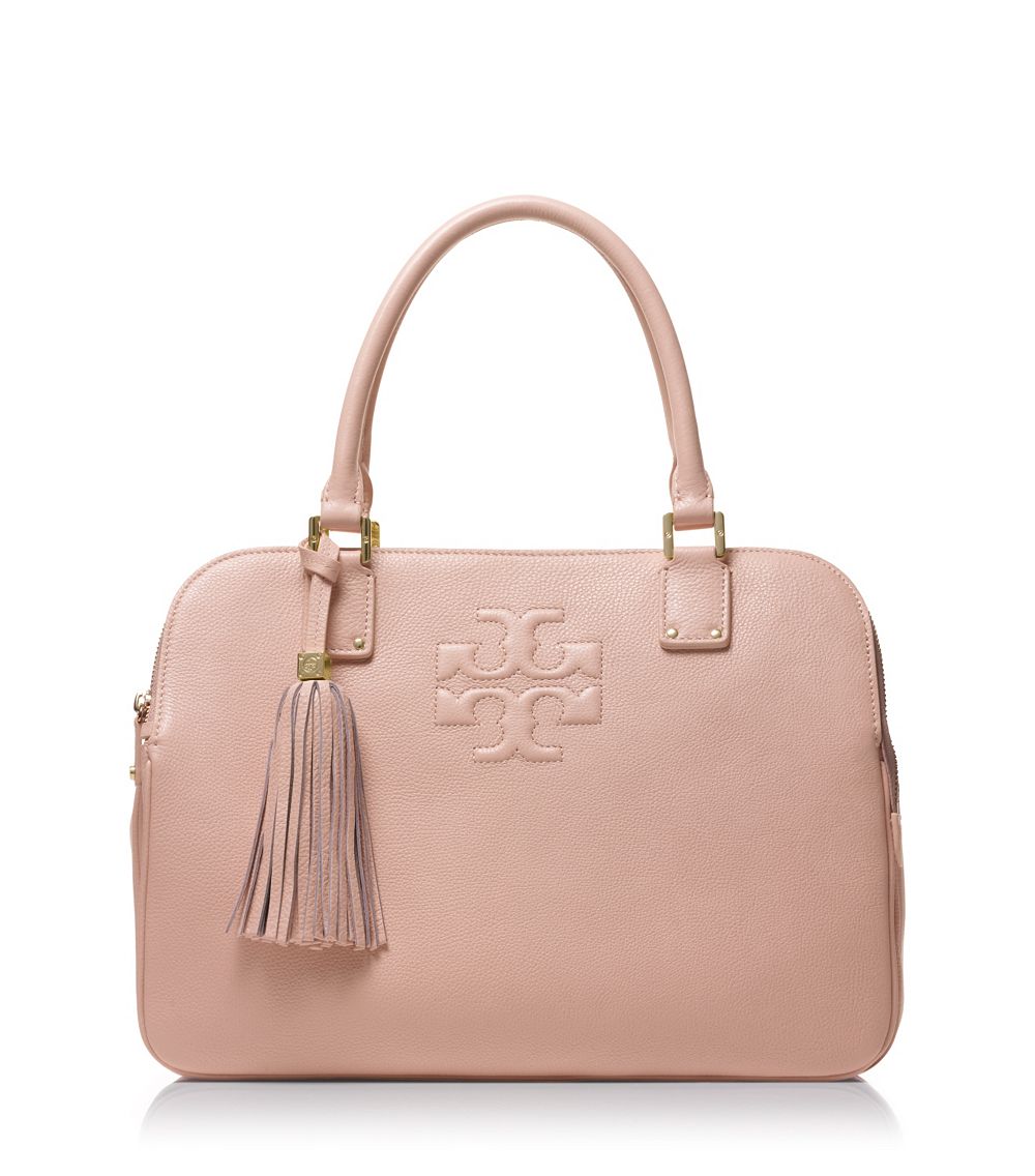 Tory Burch Thea Triple Zip Compartment Satchel in Pink