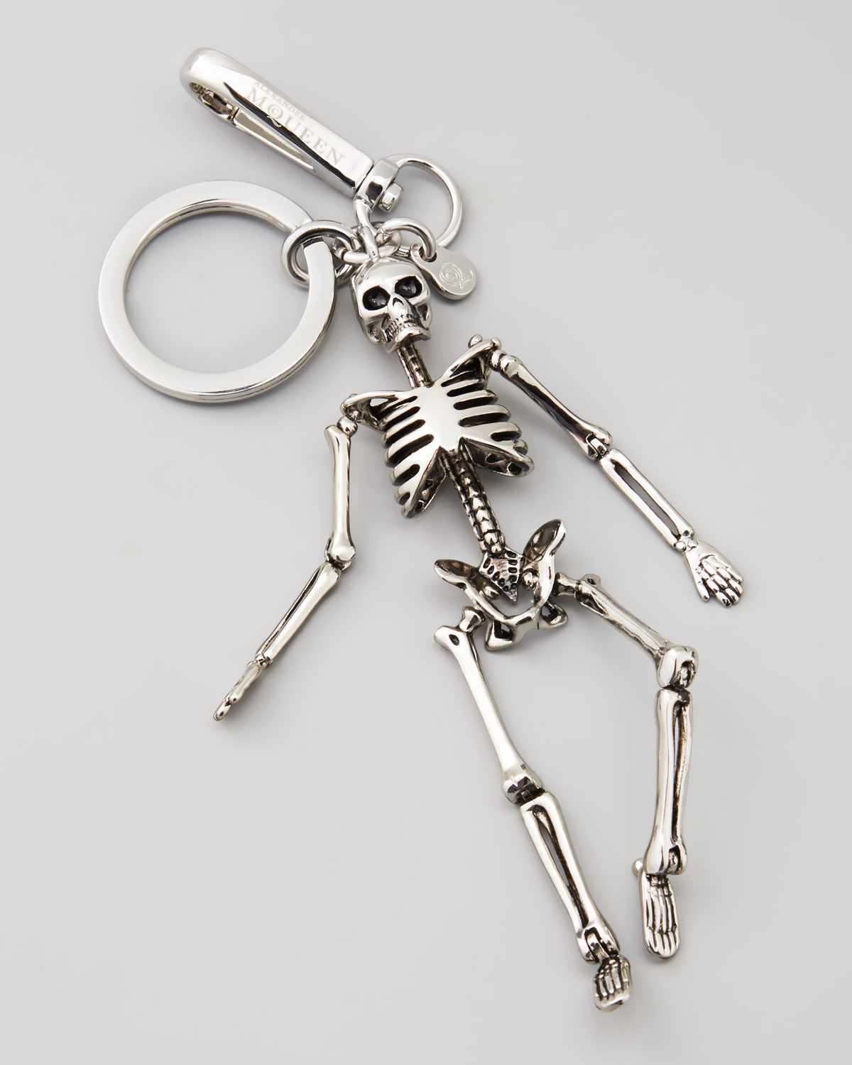 Alexander mcqueen Mens Skeleton Key Chain in Metallic for Men Lyst