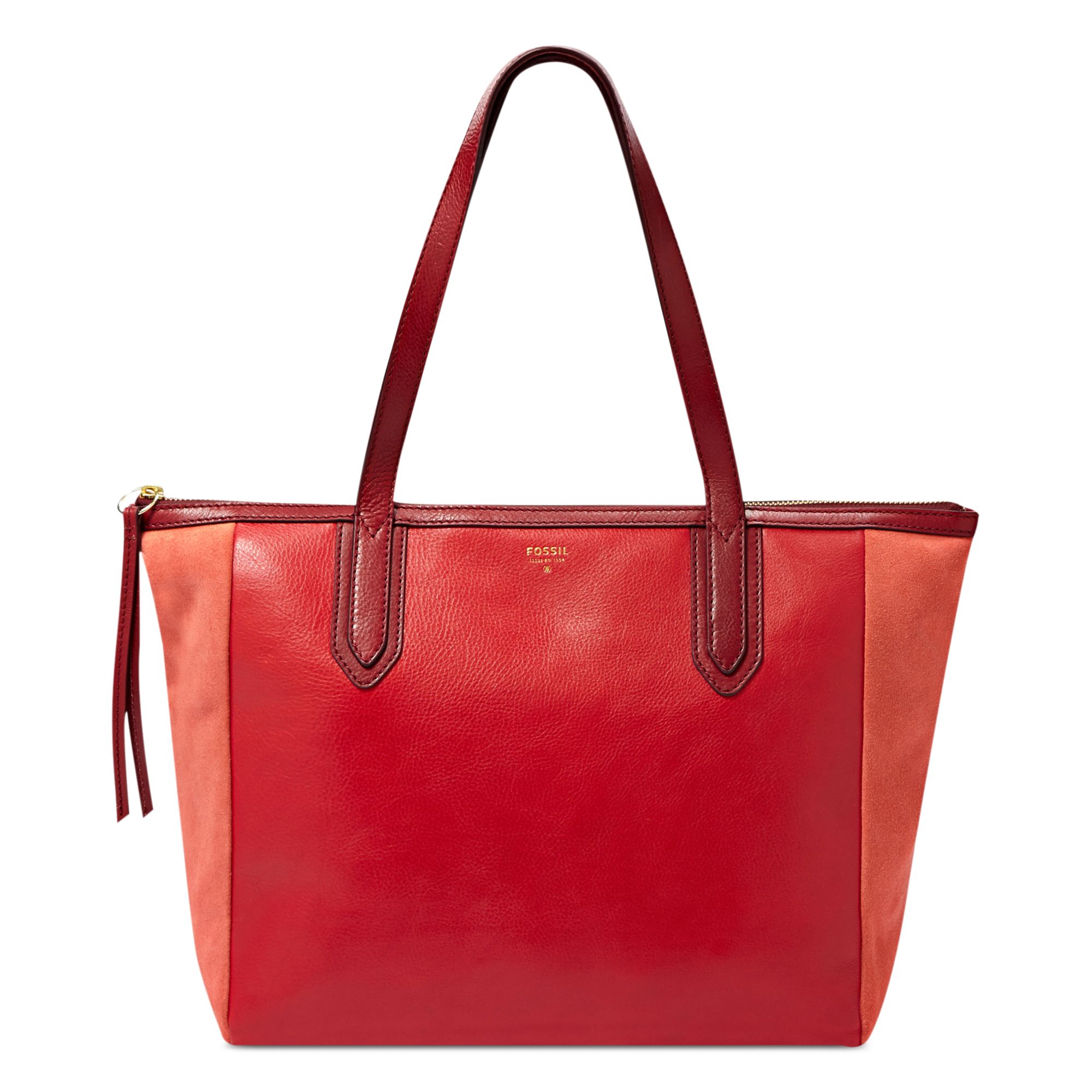 Fossil Sydney Leather Shopper in Red (REAL RED) | Lyst