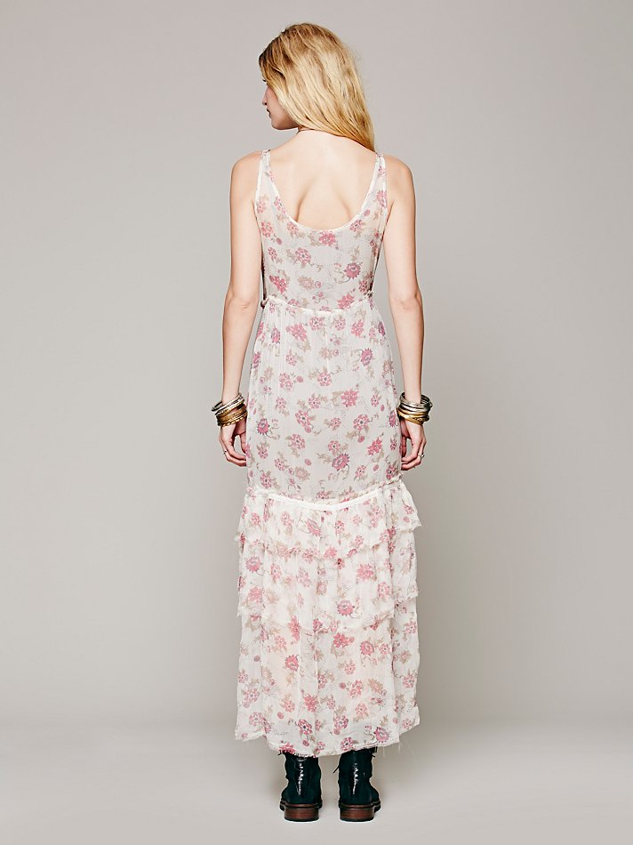 Free People Lucy Button Front Maxi Slip 