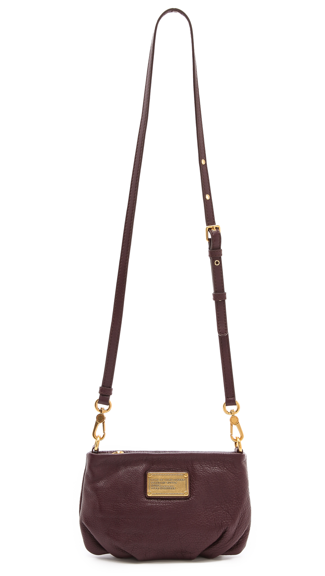 Classic q leather handbag Marc by Marc Jacobs Brown in Leather