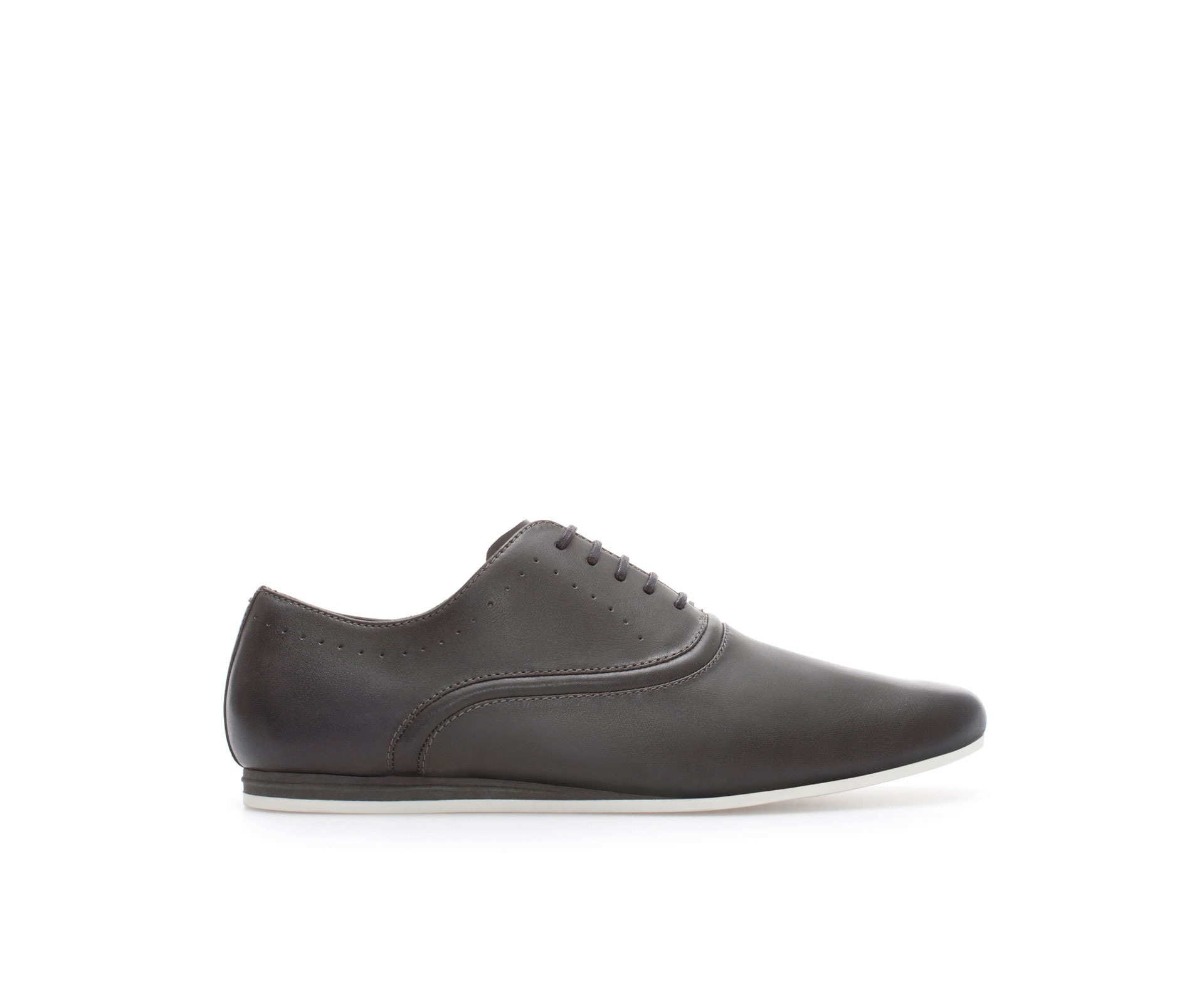 Zara Basic Slim Shoes in Gray for Men | Lyst