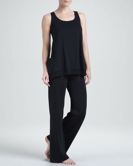 Donna Karan New York Pima Lounge Pants in Black | Lyst