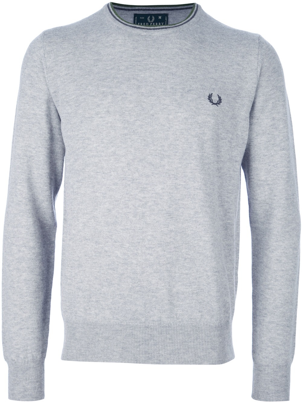 Fred Perry Crew Neck Sweater in Grey (Gray) for Men - Lyst