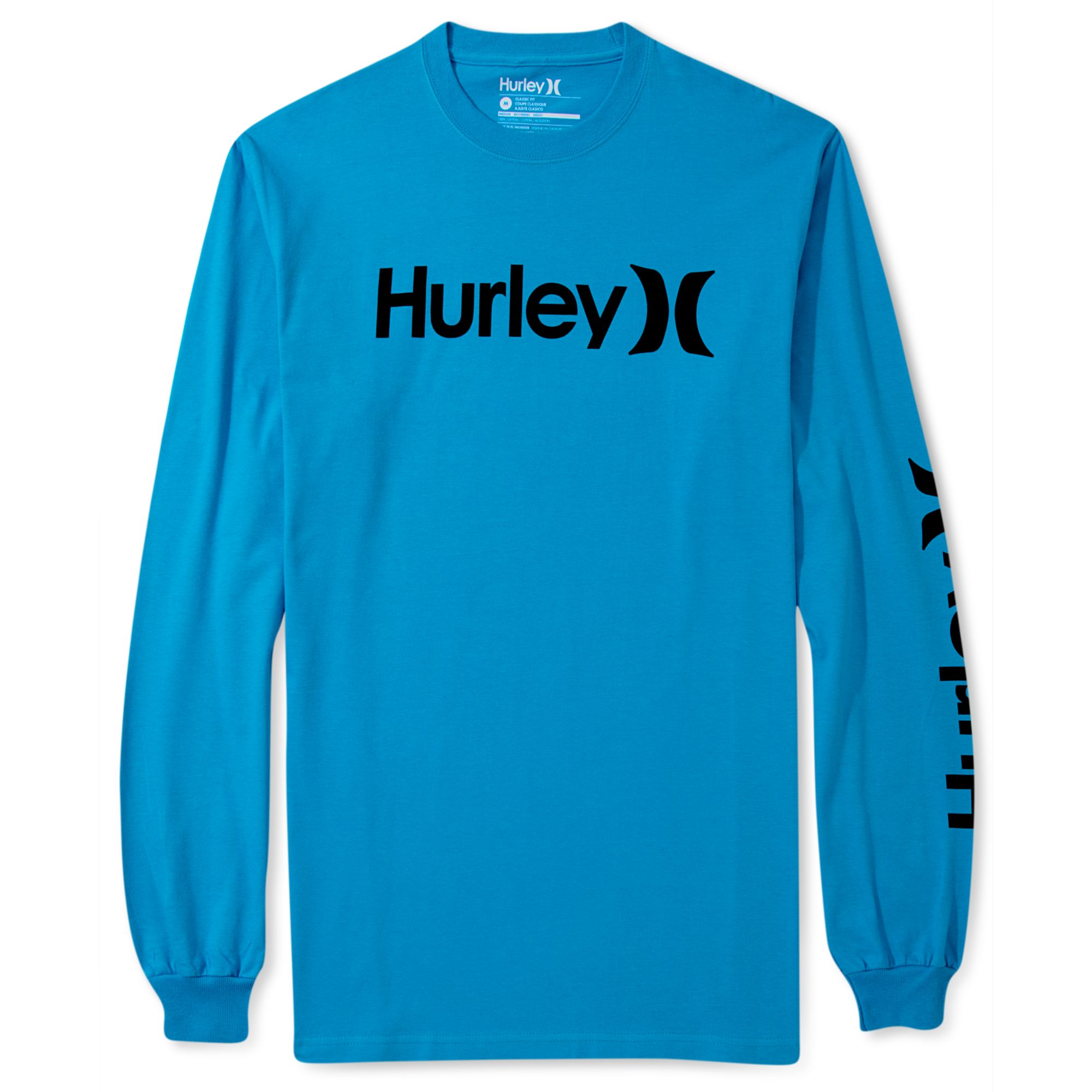 Hurley One Only Long Sleeve Shirt in Blue for Men (Cyan) | Lyst