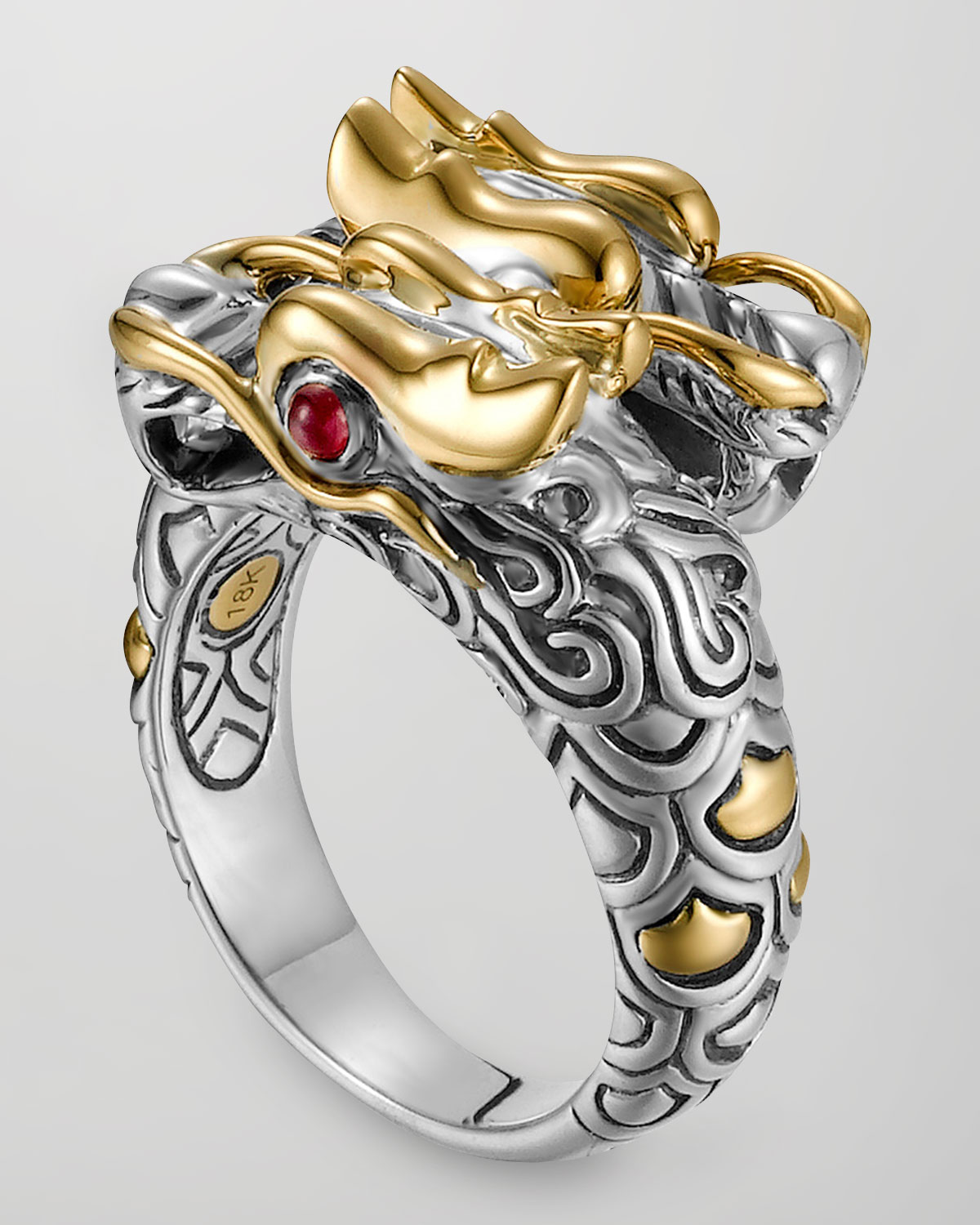 Lyst John Hardy Batu Naga Gold/silver Dragon Ring in Metallic