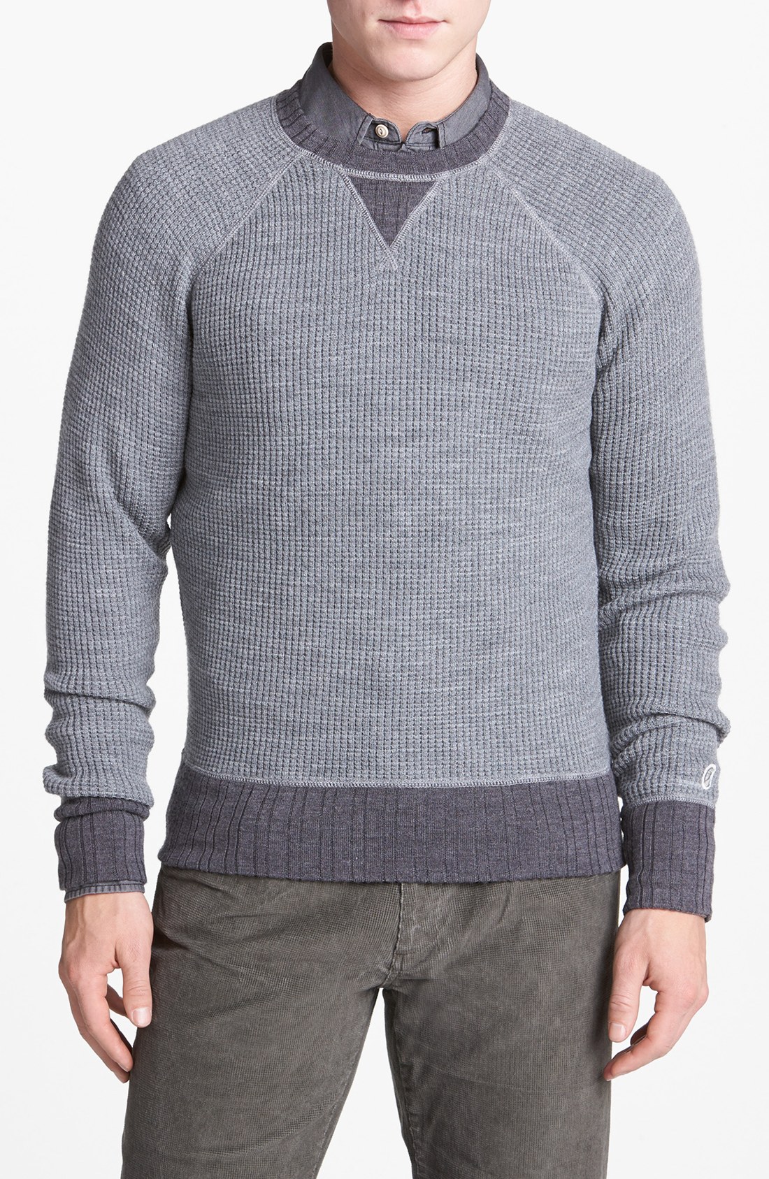 Todd snyder x champion Thermal Sweater in Gray for Men (Heather Grey